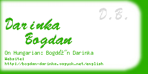 darinka bogdan business card